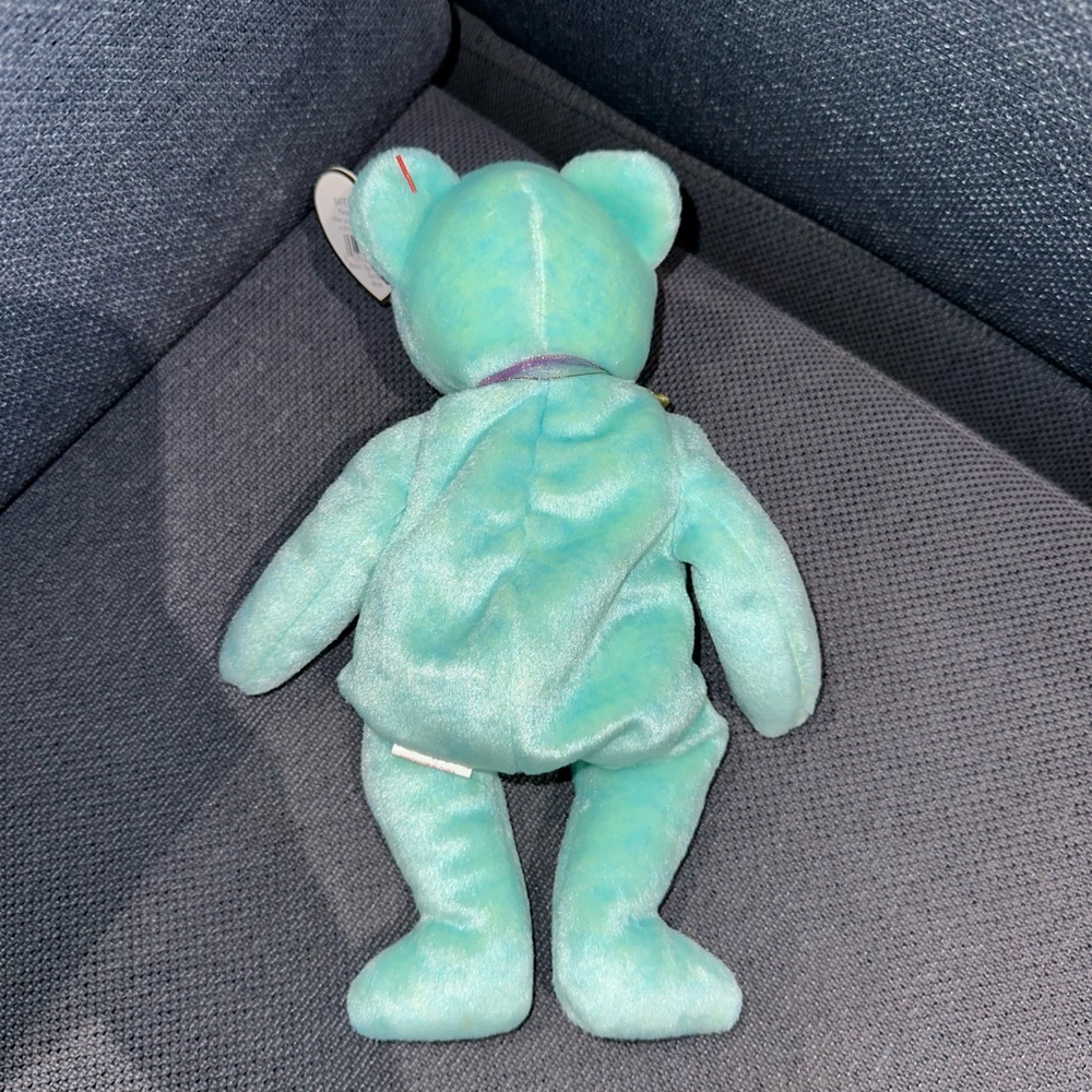 Ty Beanie Baby Ariel Light Teal P.E. Pellets 2000 vintage NWMT Retired New - Picture 3 of 13